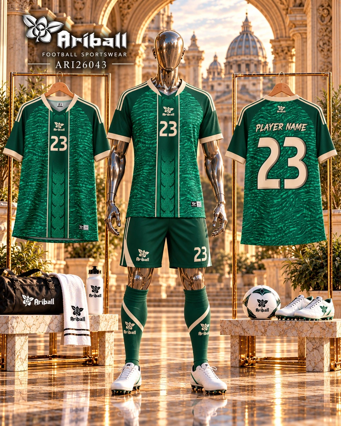 ARIBALL ARI26043 football jersey front and back presentation