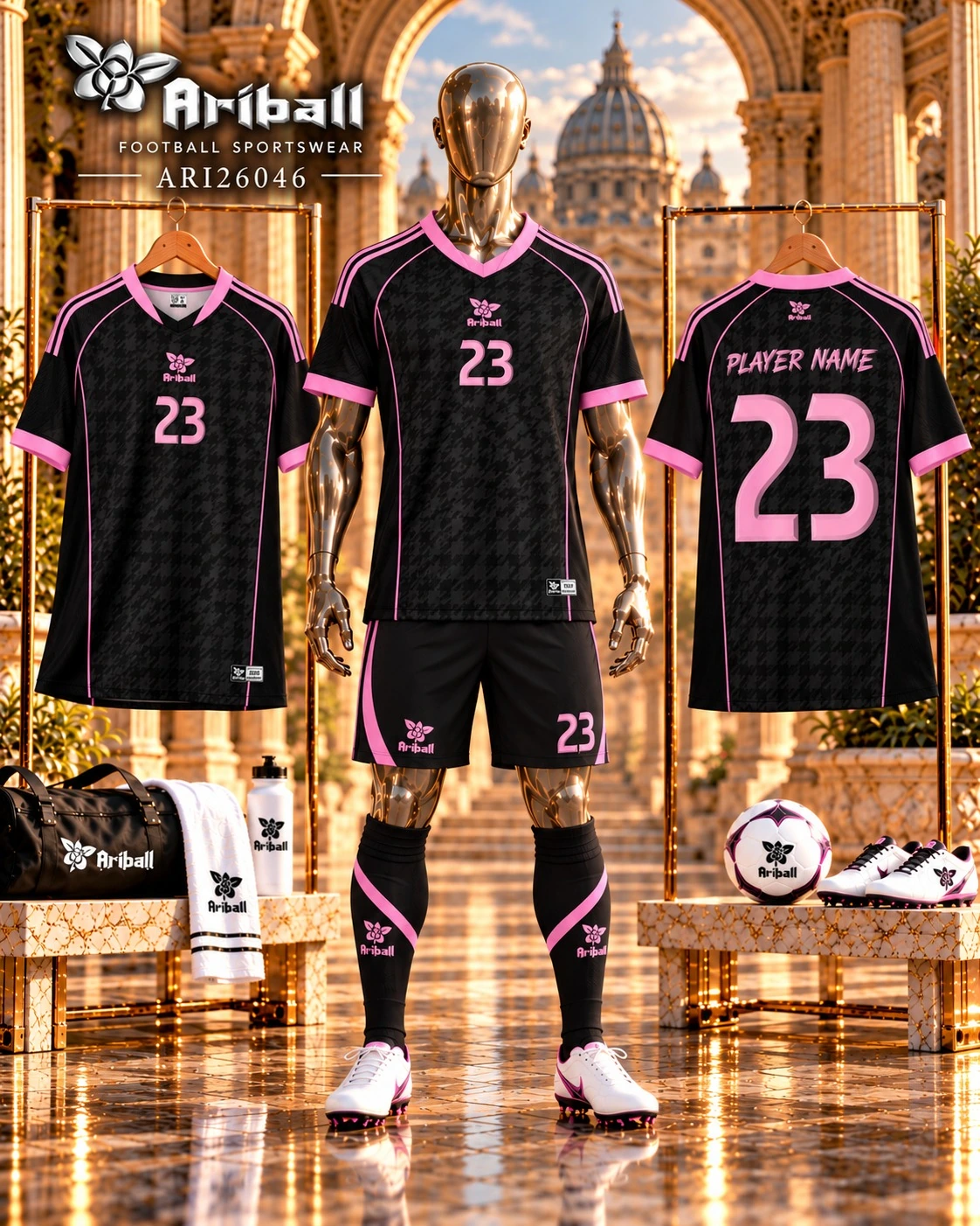 ARIBALL ARI26046 football jersey front and back presentation
