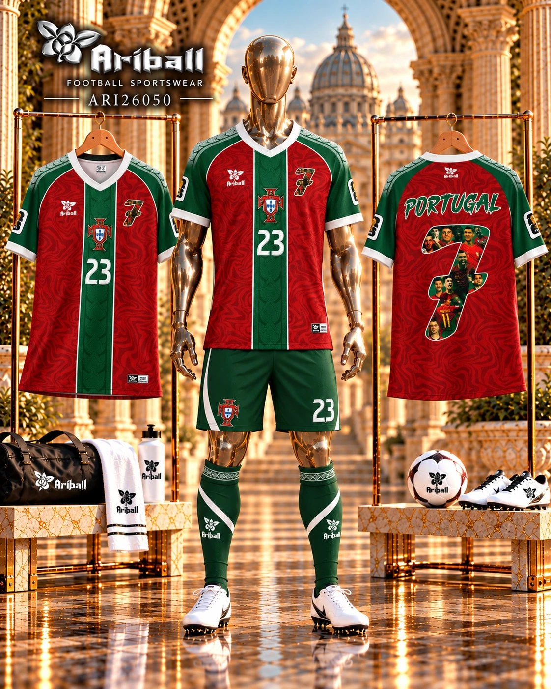 ARIBALL ARI26050 football jersey front and back presentation