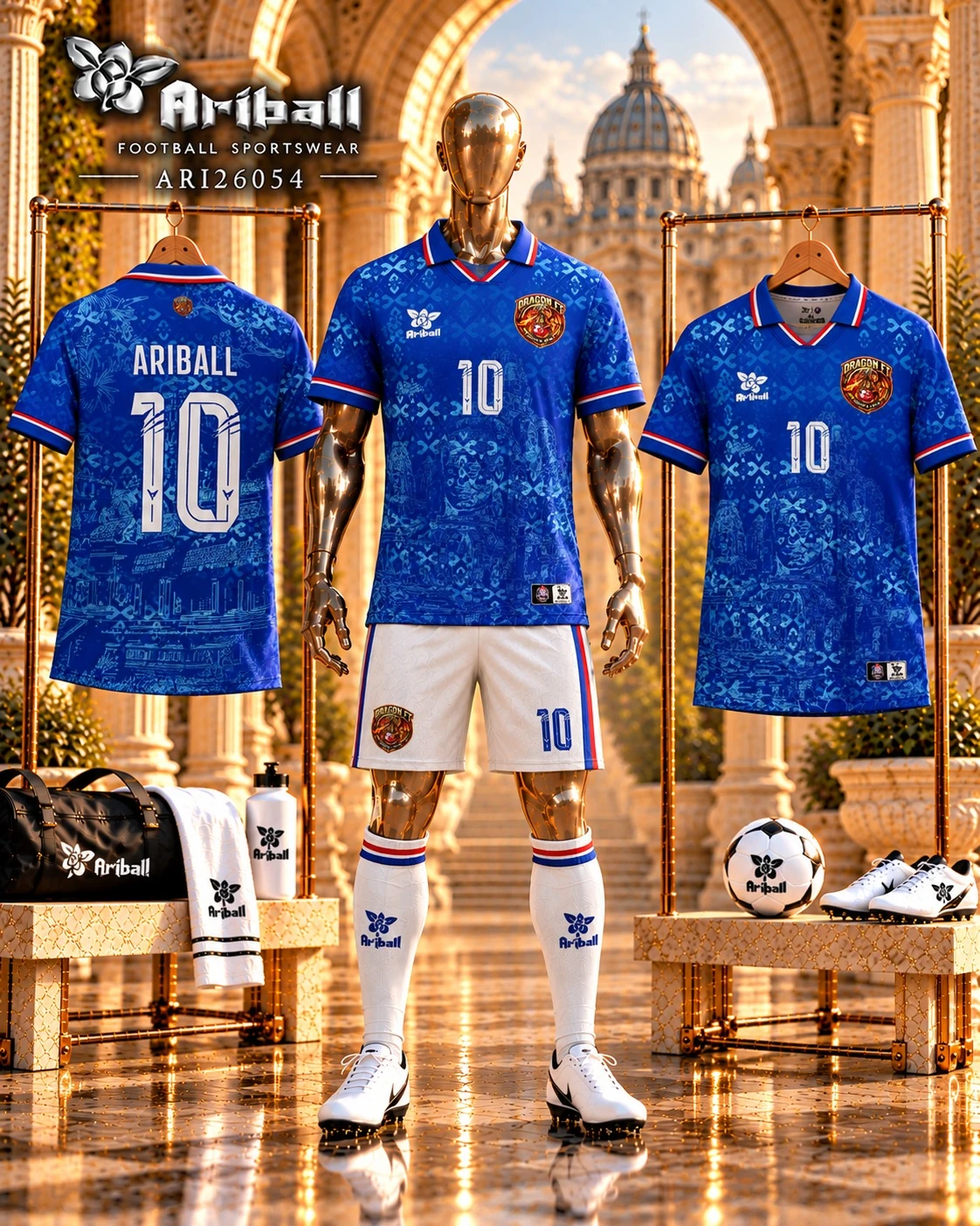 ARIBALL ARI26054 football jersey front and back presentation