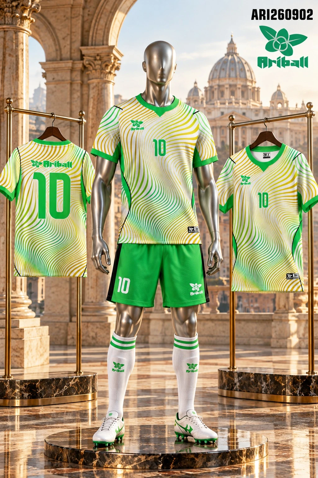 ARIBALL ARI2609002 football jersey front and back presentation
