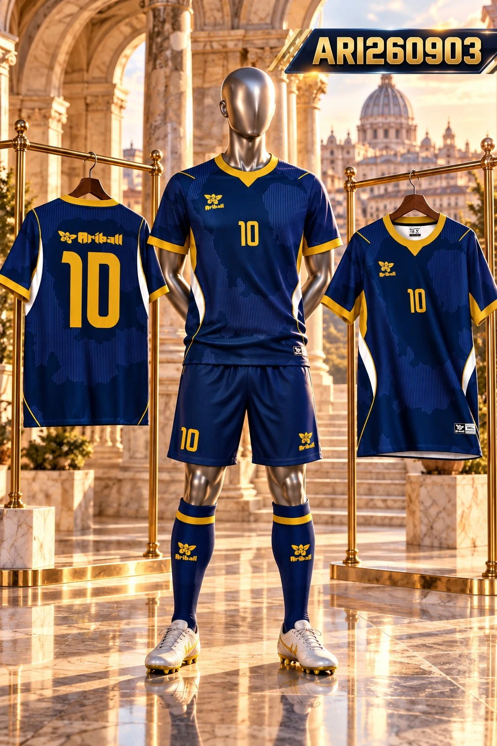 ARIBALL ARI2609003 football jersey front and back presentation