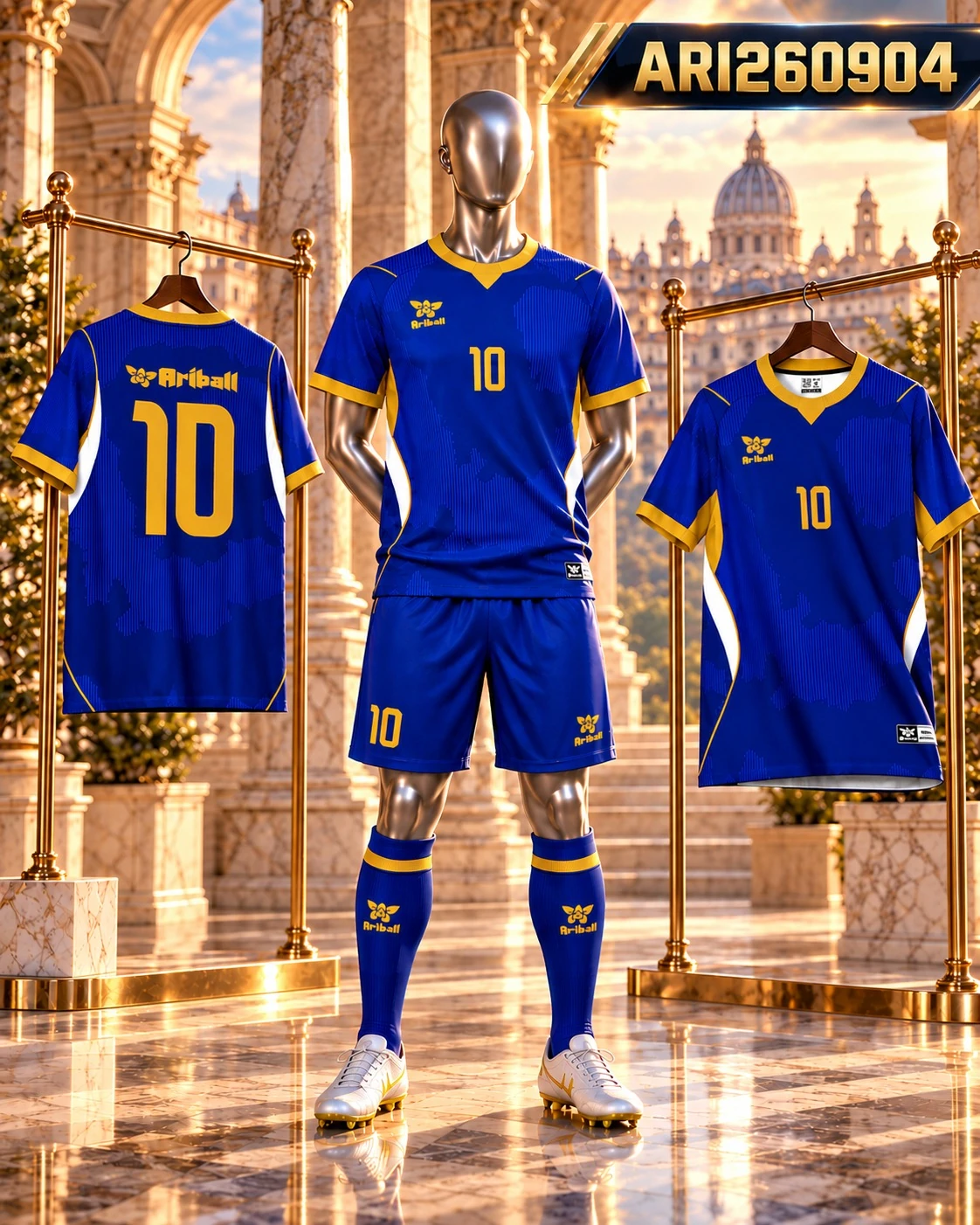ARIBALL ARI2609004 football jersey front and back presentation