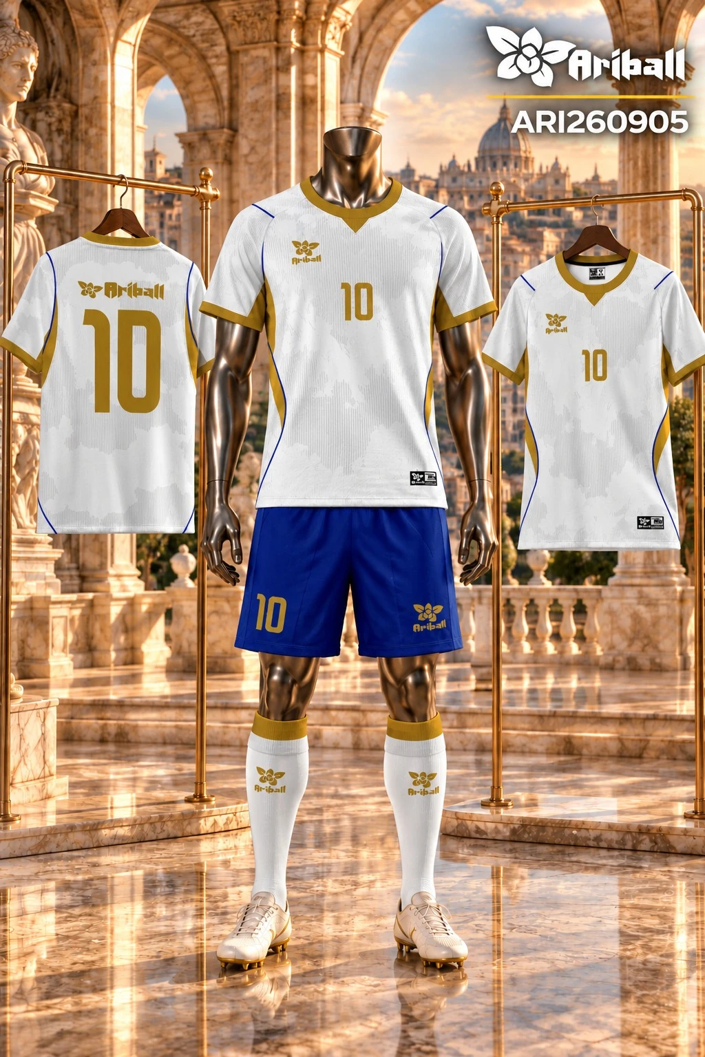 ARIBALL ARI2609005 football jersey front and back presentation