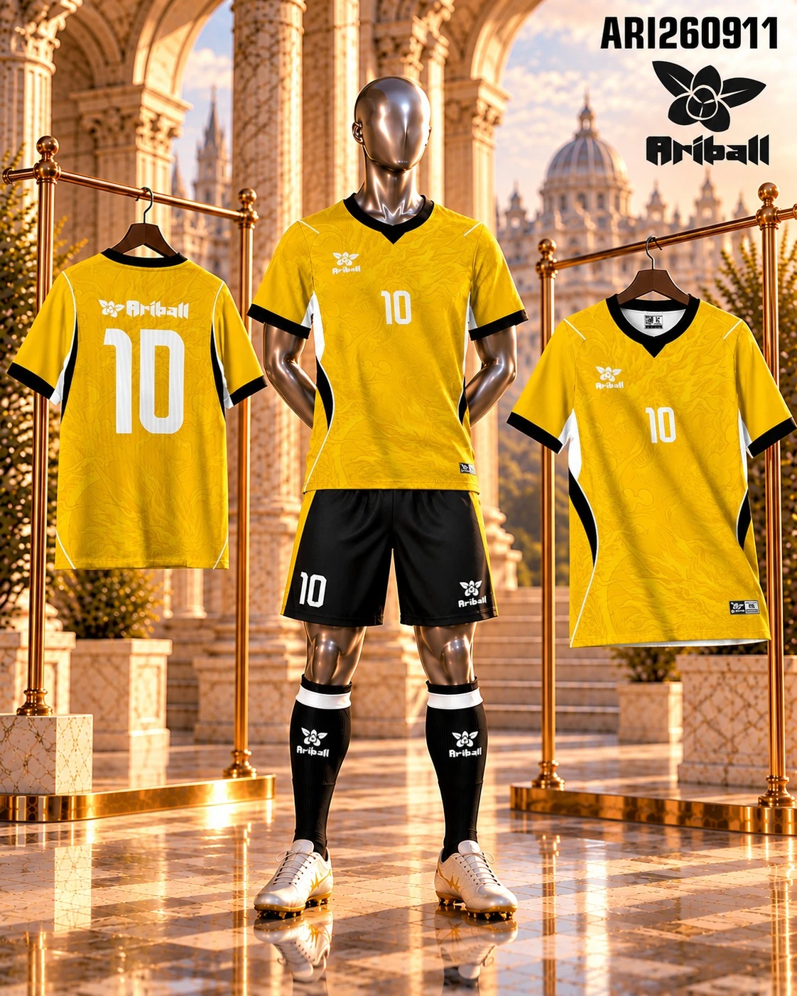 ARIBALL ARI2609011 football jersey front and back presentation