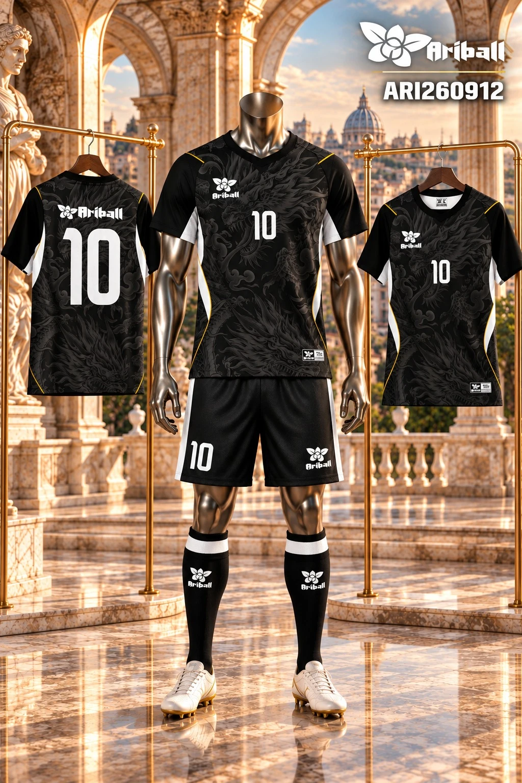 ARIBALL ARI2609012 football jersey front and back presentation