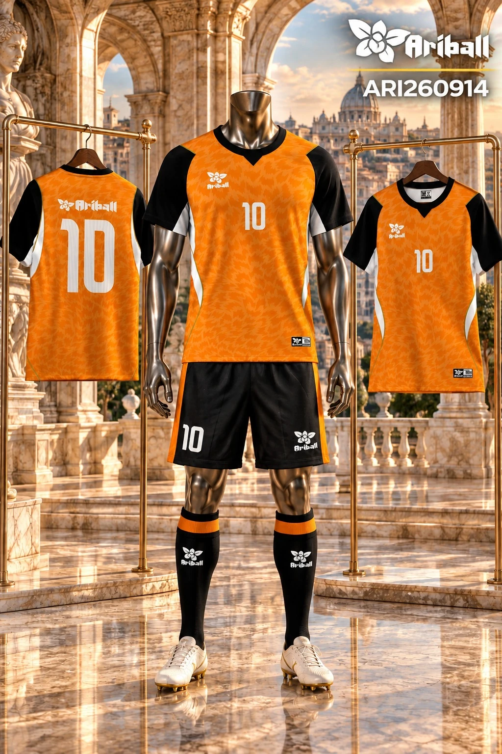 ARIBALL ARI2609014 football jersey front and back presentation