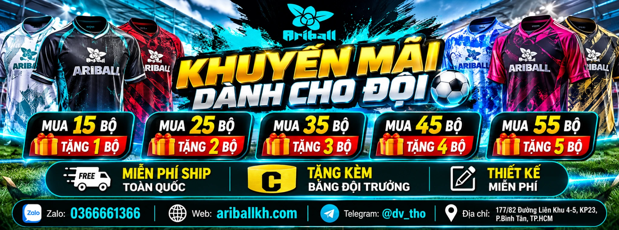 ARIBALL VIỆT NAM - Khuyến mãi dành cho đội
